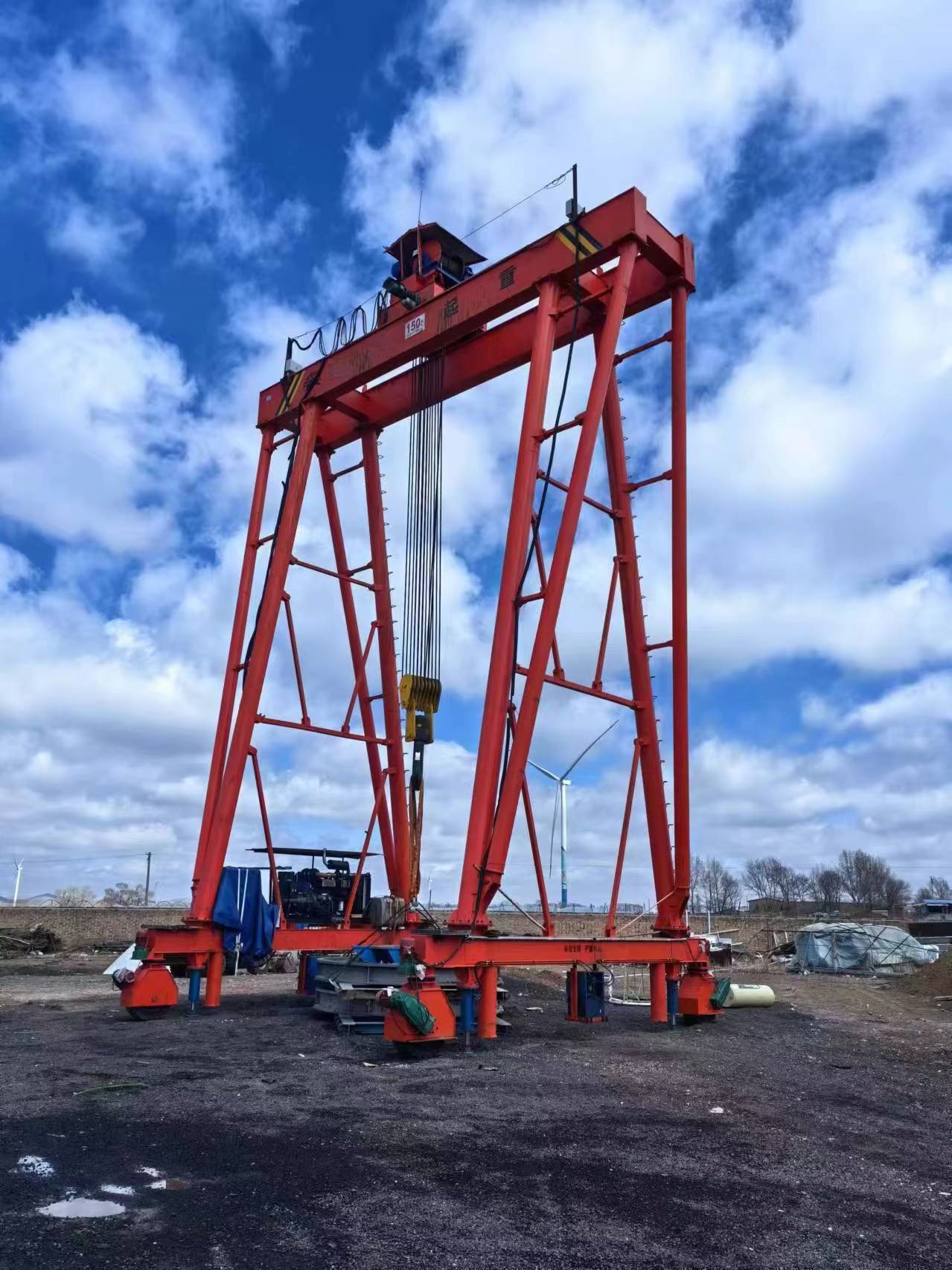 風(fēng)電吊裝輪胎式龍門(mén)吊Wind power hoisting tire type gantry crane